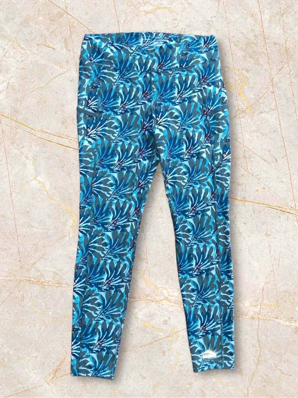 LL Bean Womens Tropical Active Leggings size M
